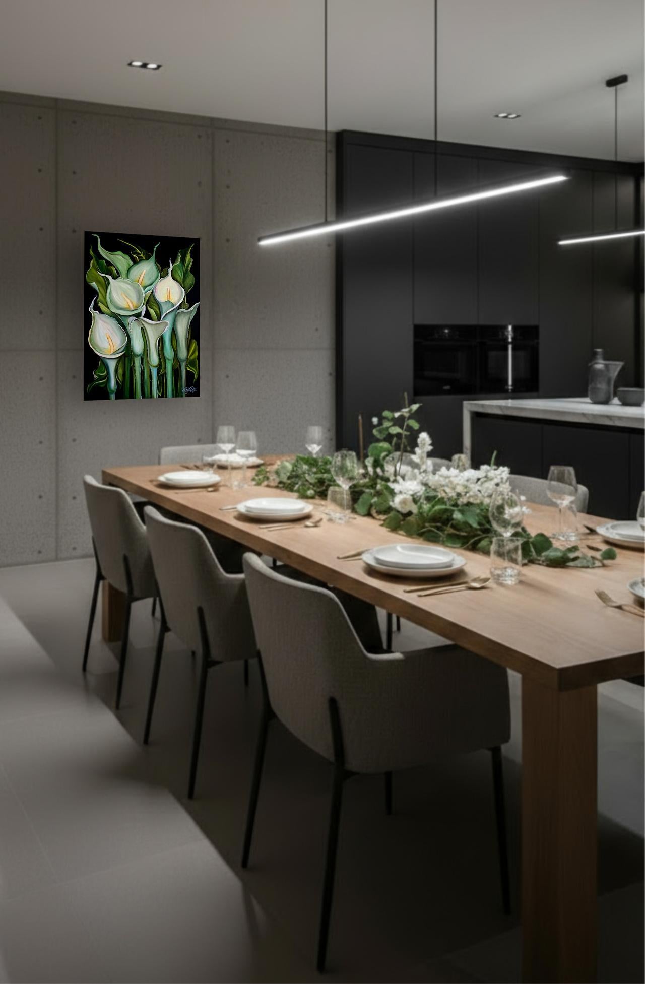 Elegie der Reinheit (Schwarz), Landscape Painting, von Petiuk Olga