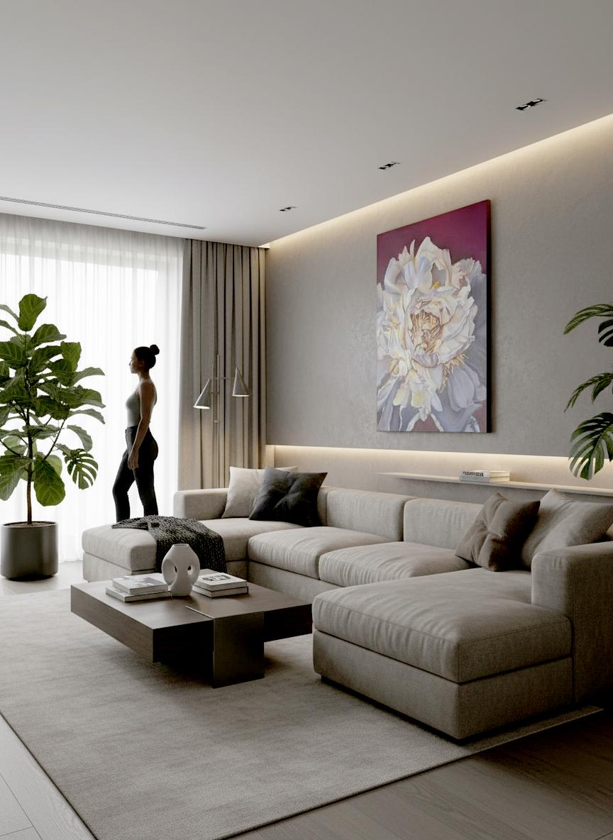 Tendresse éphémère - Mouvement esthétique Painting par Petiuk Olga