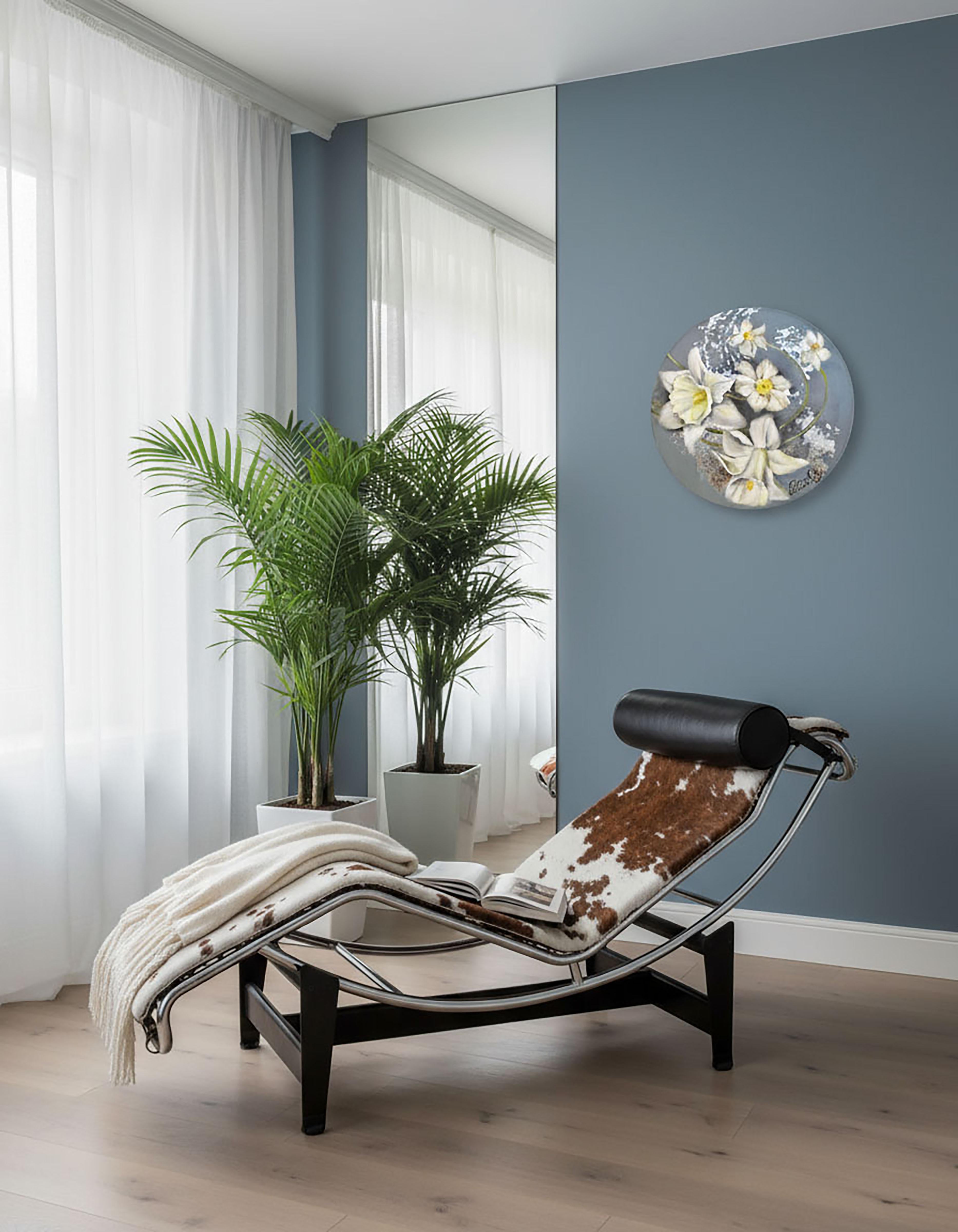 Lunar Echoes - Painting by Petiuk Olga