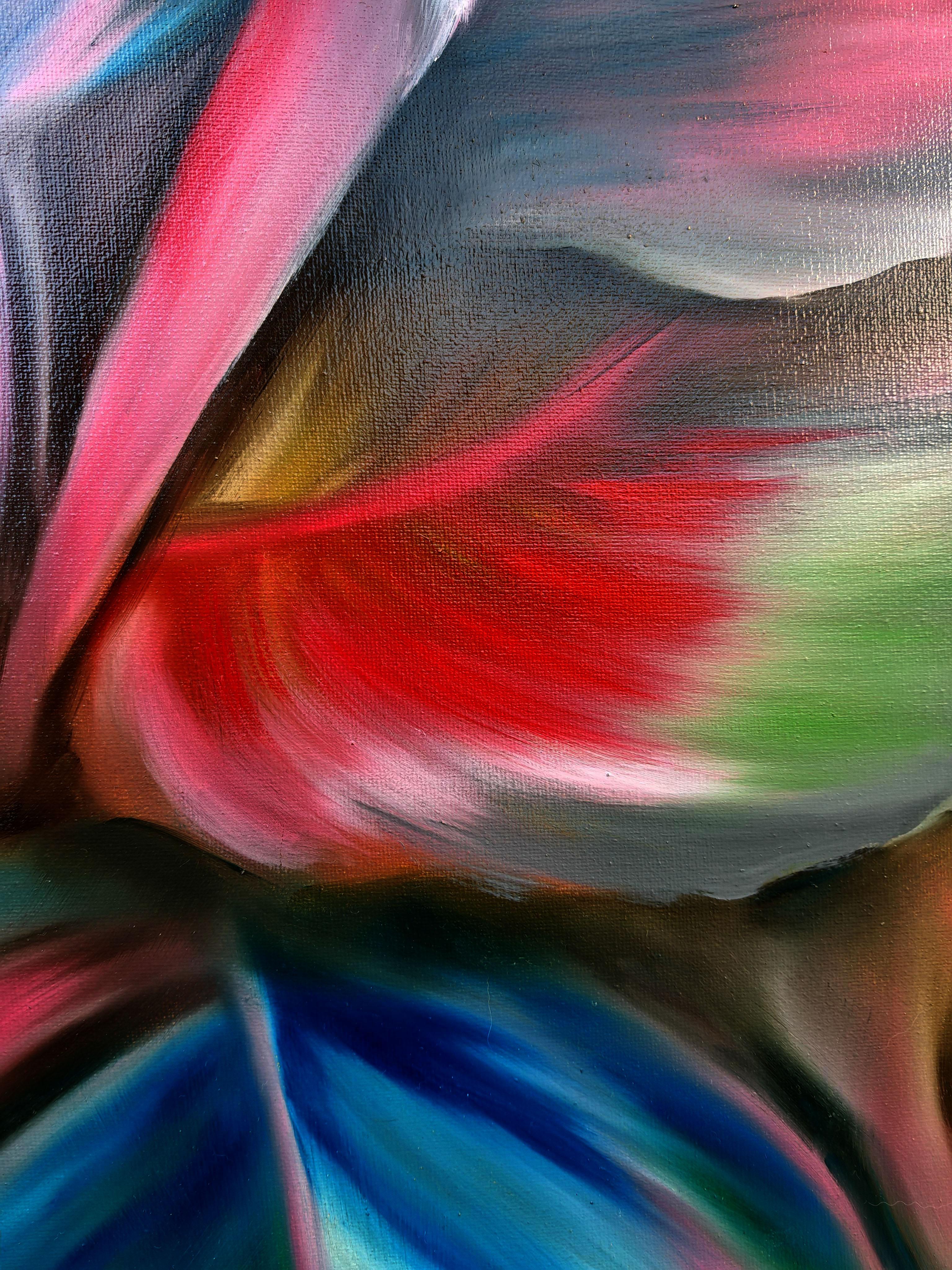 Nachtgeflüster (Schwarz), Landscape Painting, von Petiuk Olga