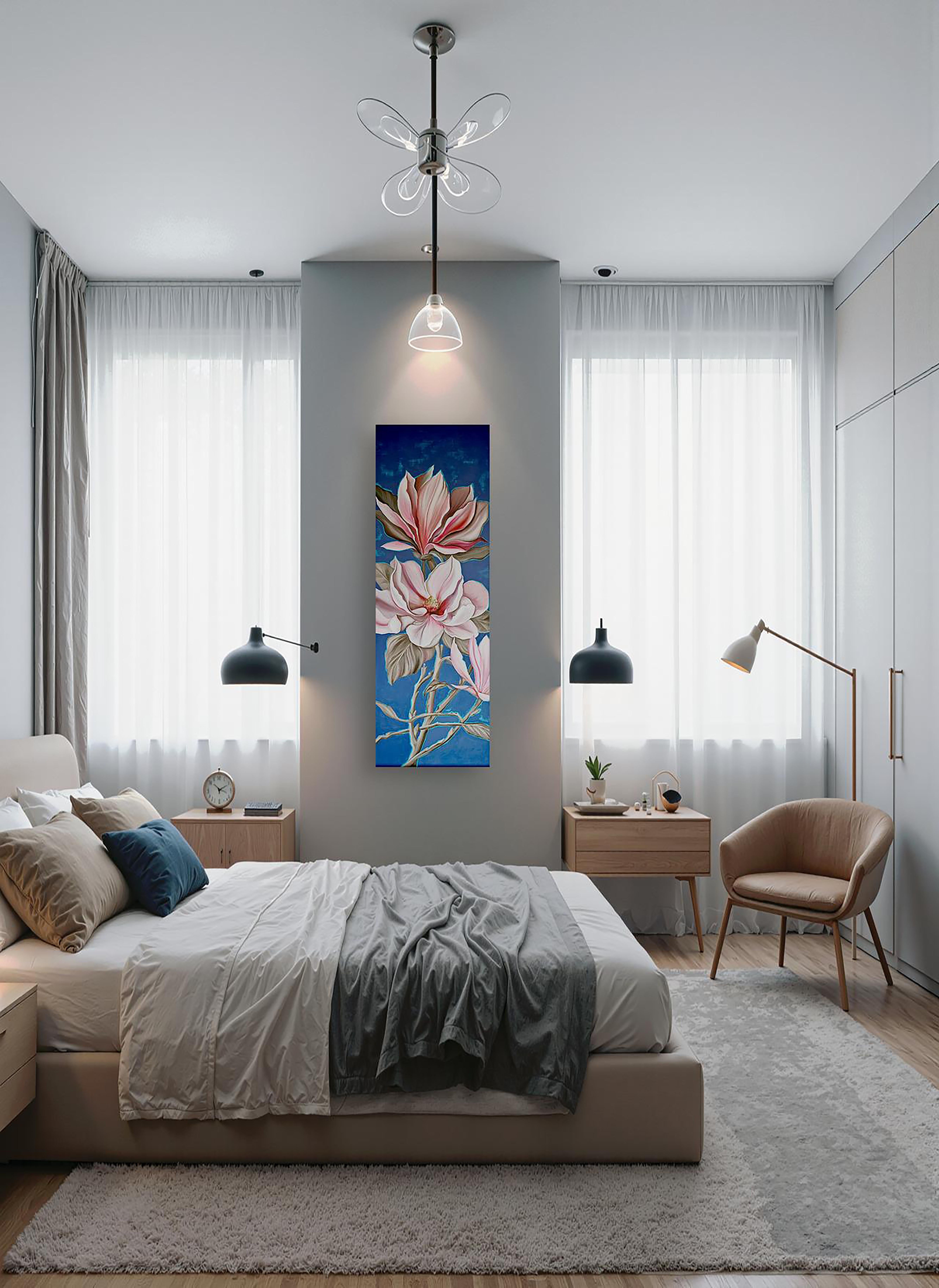 Silence from Which the Magnolia Blooms - Aesthetic Movement Painting by Petiuk Olga