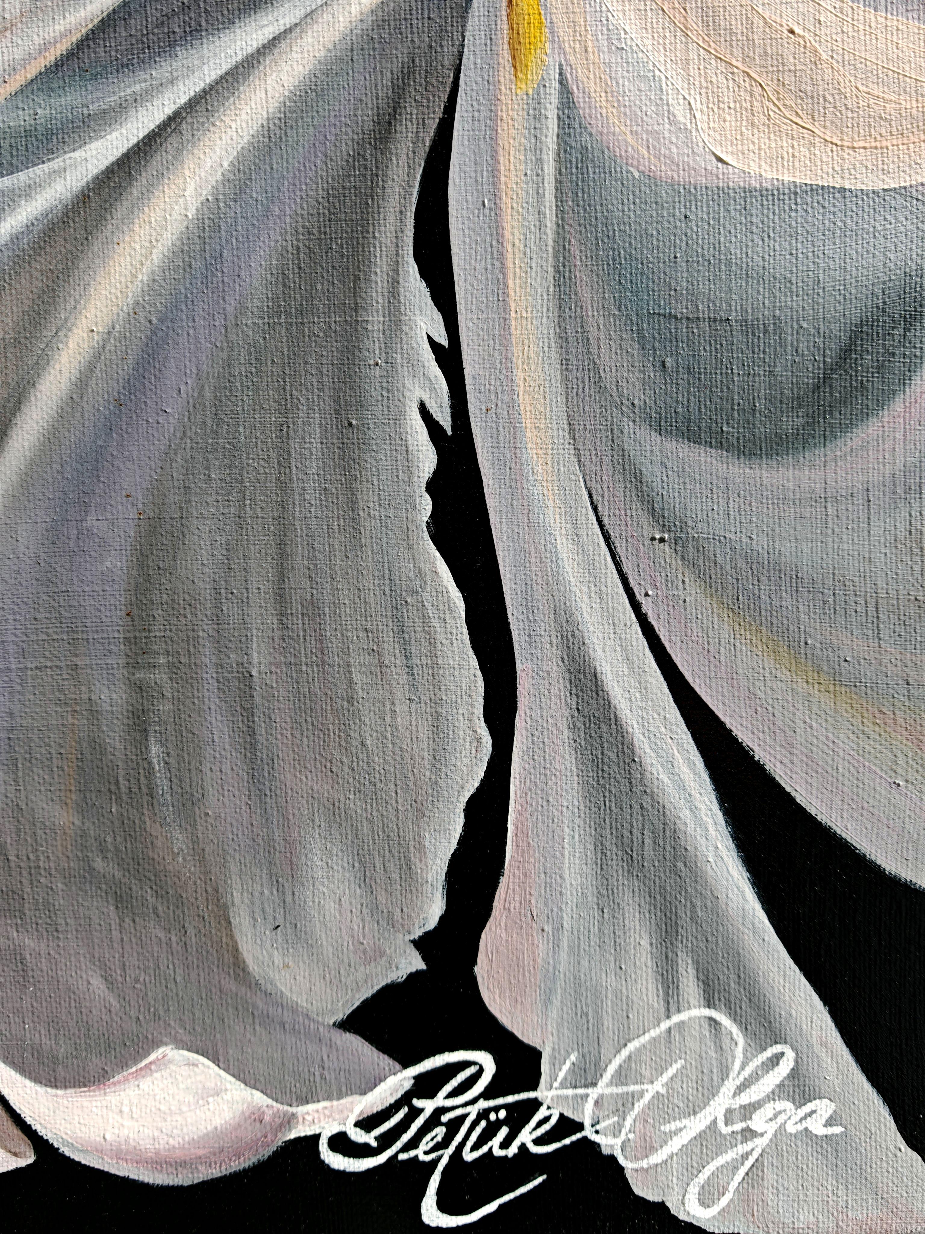 Der weiße Rhythmus der Stille (Ästhetizismus), Painting, von Petiuk Olga