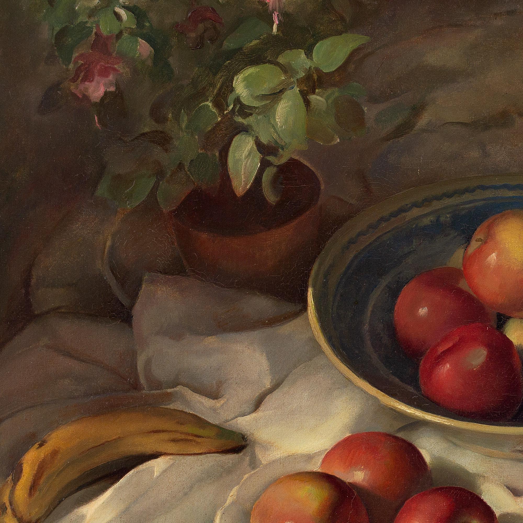 Petr Matýsek, Still Life With Apples & Bananas, Oil Painting 4