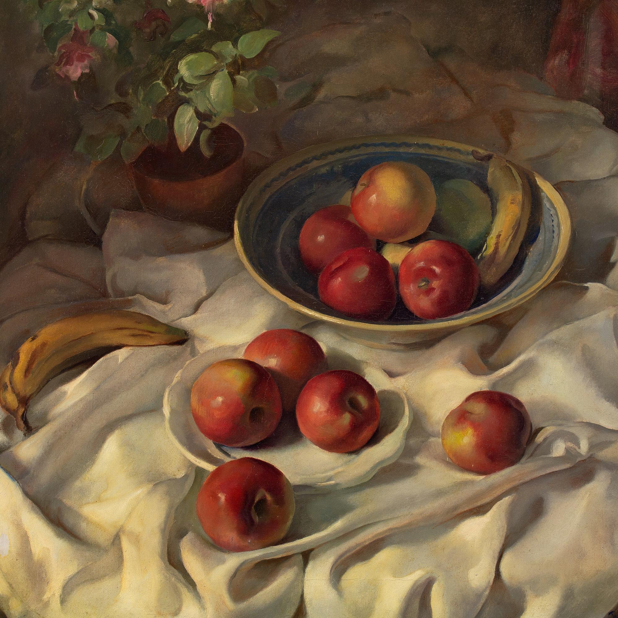 Petr Matýsek, Still Life With Apples & Bananas, Oil Painting 5