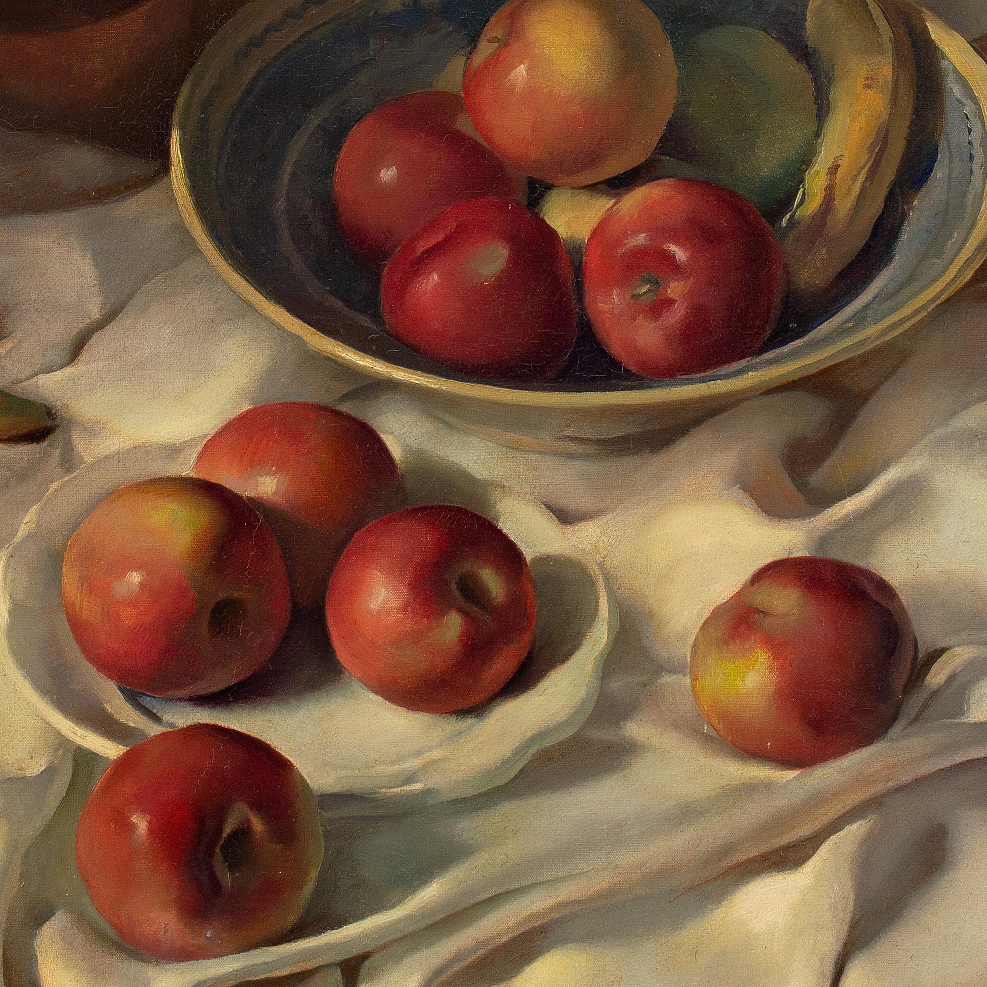 Petr Matýsek, Still Life With Apples & Bananas, Oil Painting 6
