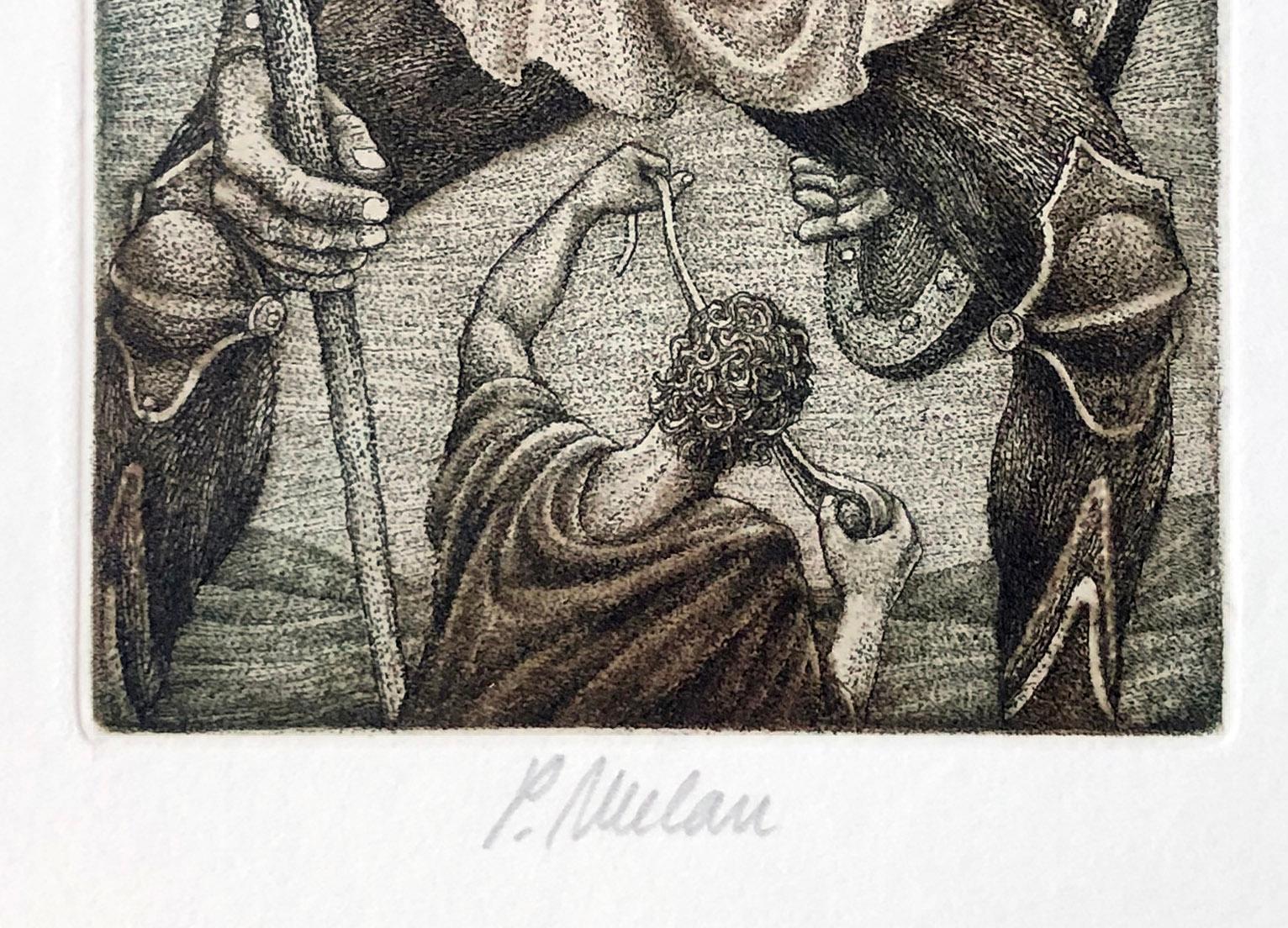David and Goliath, ex libris print by Petr Melan For Sale 2