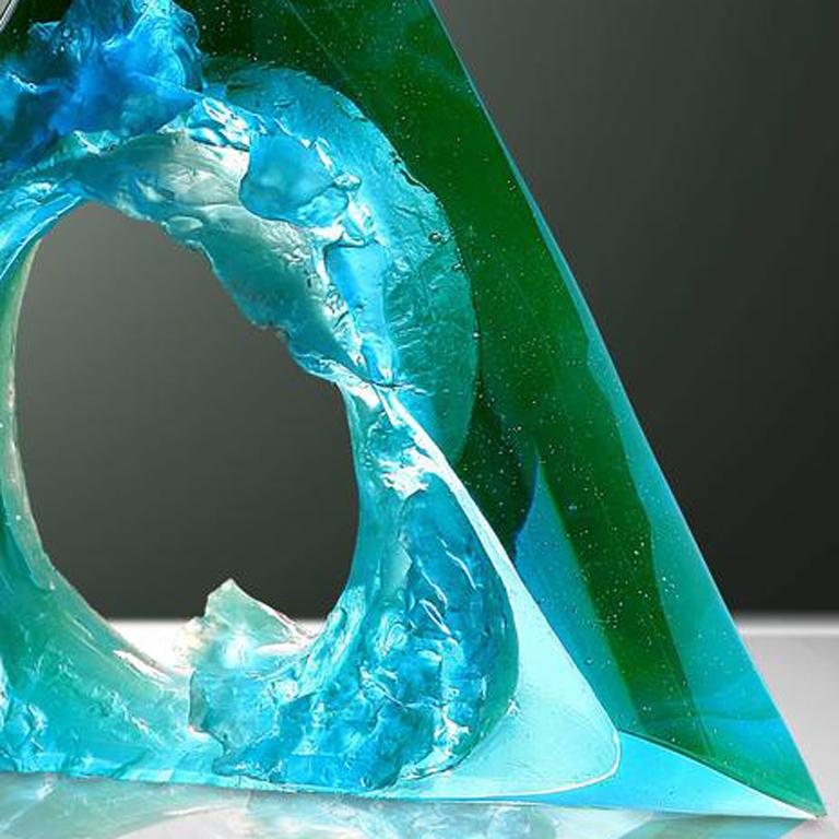 cast glass ocean wave