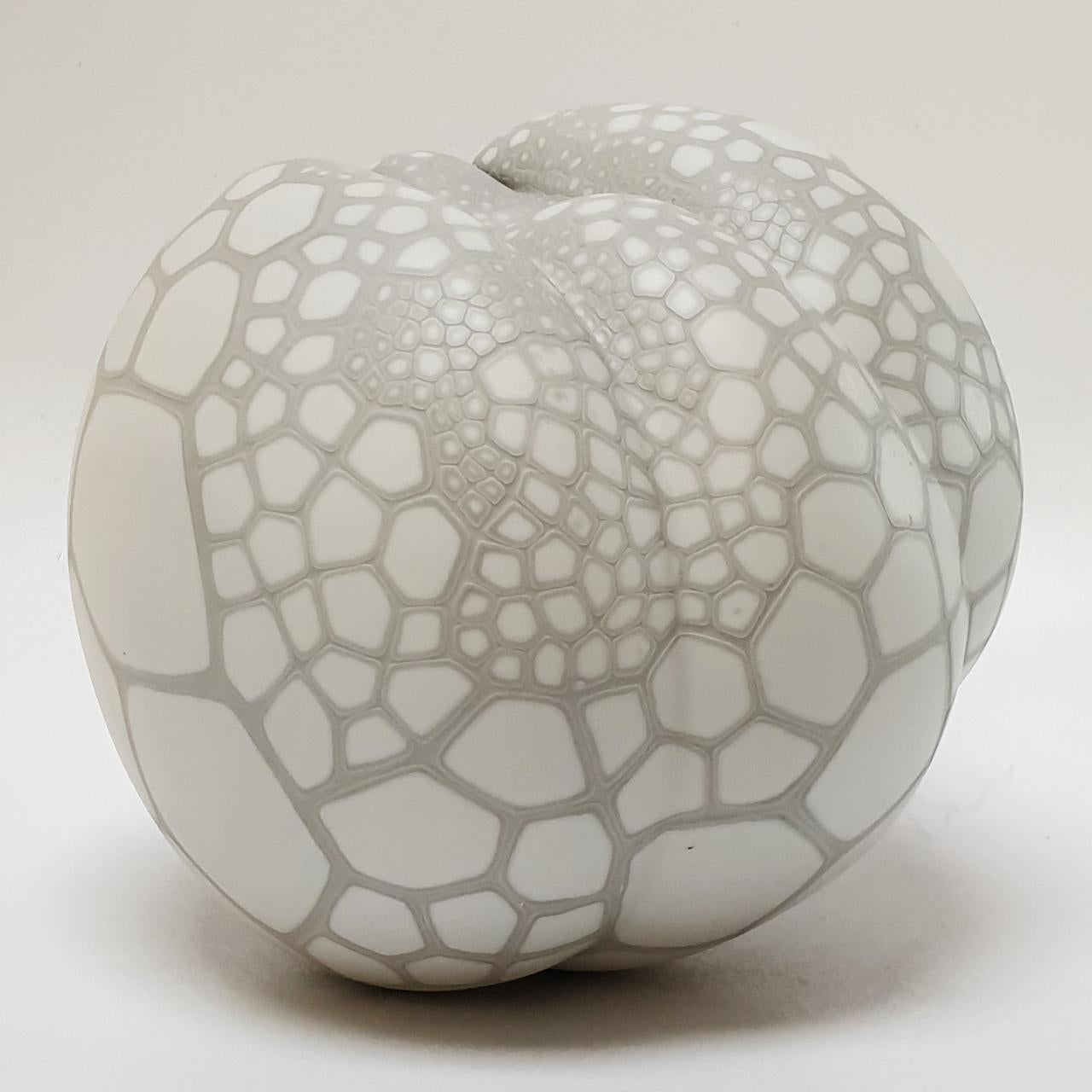 Kokon gemustert - contemporary modern abstract organic ceramic sculpture object