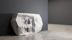 Bespoke Console Table in Sculpted Emperador Marble