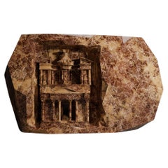 Petra Civilization Console Table in Emperador Marble