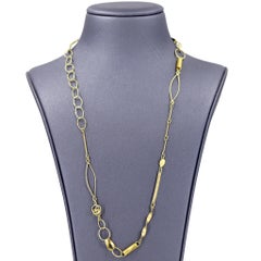 Petra Class Handmade High Karat Gold Mix 'n Mingle Chain Link Necklace