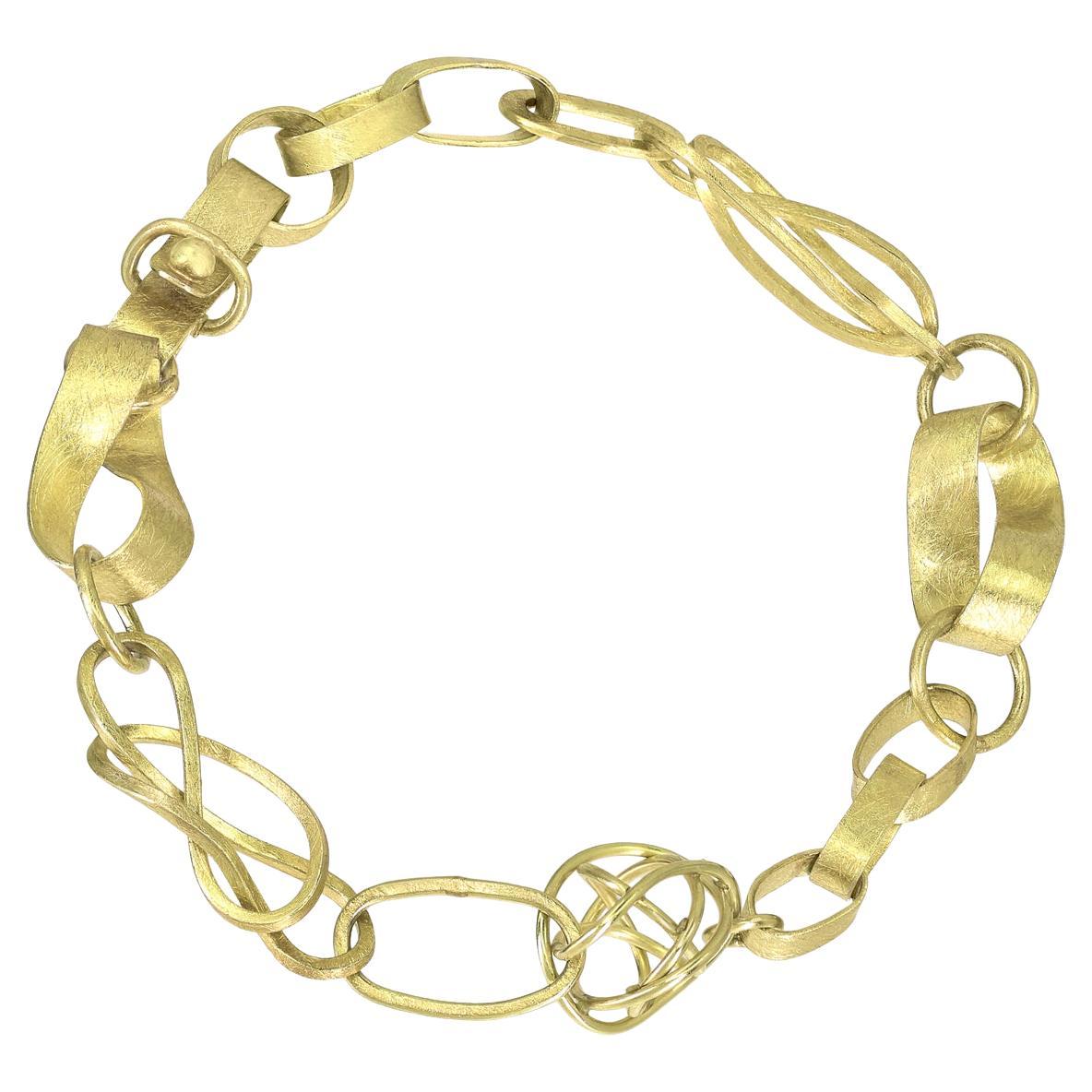 Petra Class Heavy Mixed Chain Link Elements 22k Yellow Gold Bracelet, 2023