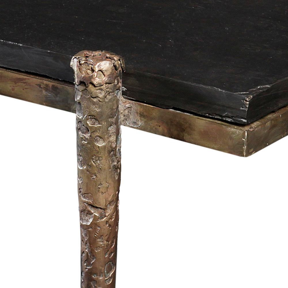 Hand-Carved Petra Coffee Table in Solid Bronze For Sale