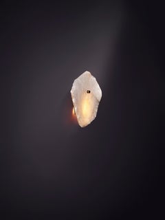 Organic Shape, Slice of Mono Clear Quartz Sconce by Christopher Boots
