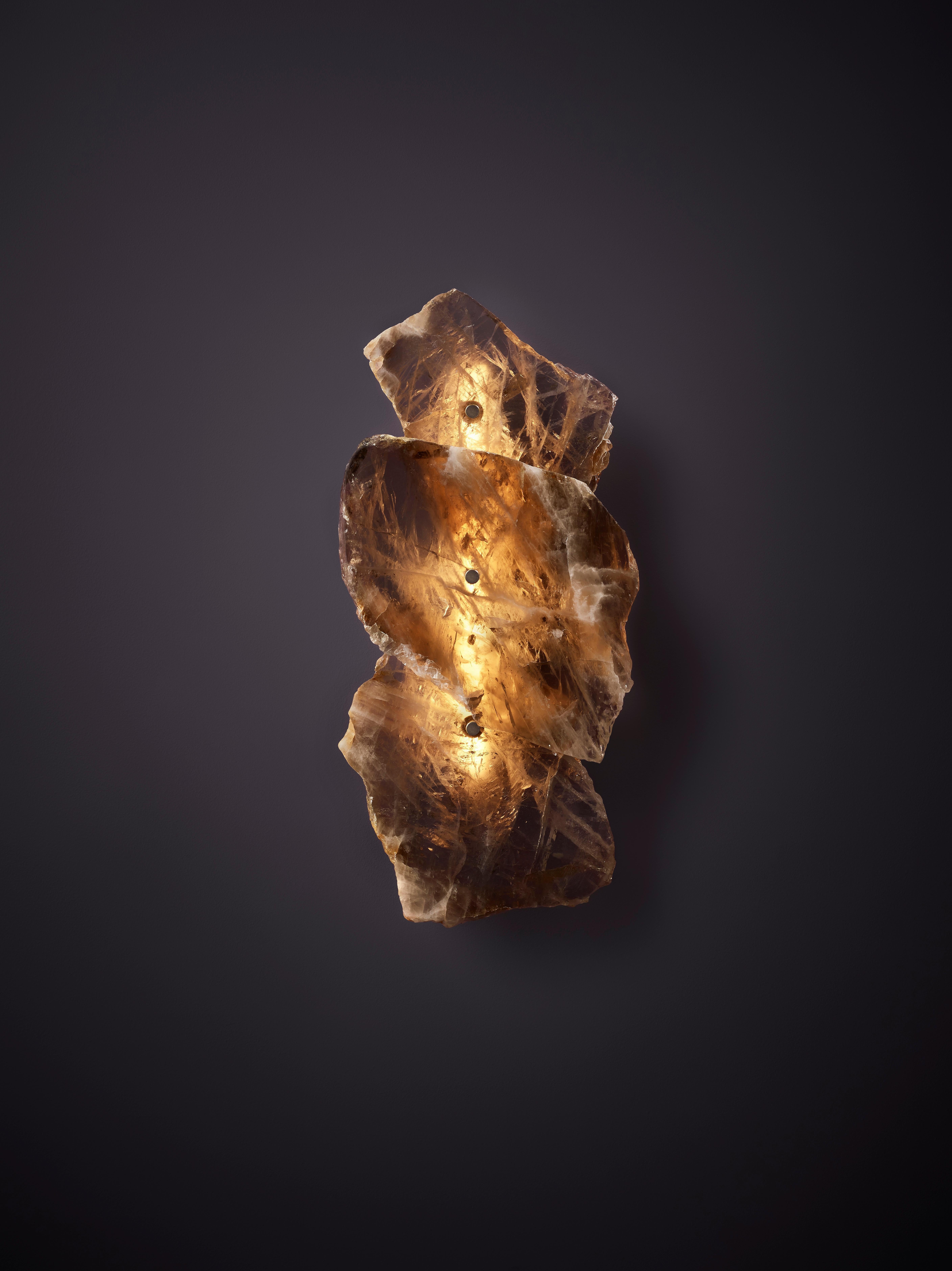 Sconcezza in quarzo fumé di forma organica, fetta di gemello, di Christopher Boots In condizioni Nuovo in vendita a Geneve, CH
