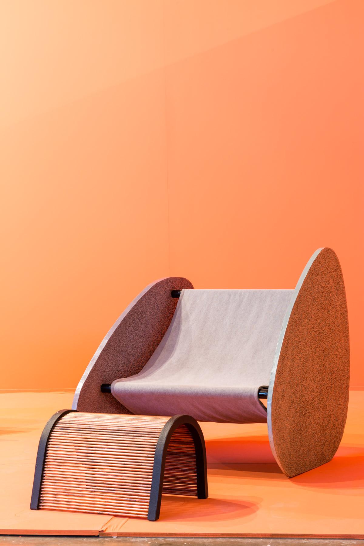 Concrete Pétra Lounge Chair by Rodrigo Ohtake, Brazilian Contemporary Design For Sale