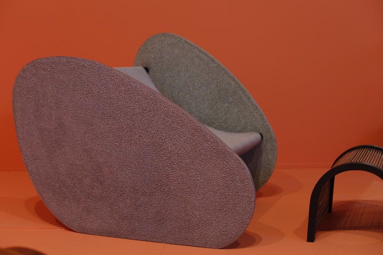 Pétra Lounge Chair by Rodrigo Ohtake, Brazilian Contemporary Design For Sale 3