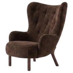 Petra Lounge Chair by Viggo Boesen in Kvadrat - Cifrado 0138 & Walnut, for &T