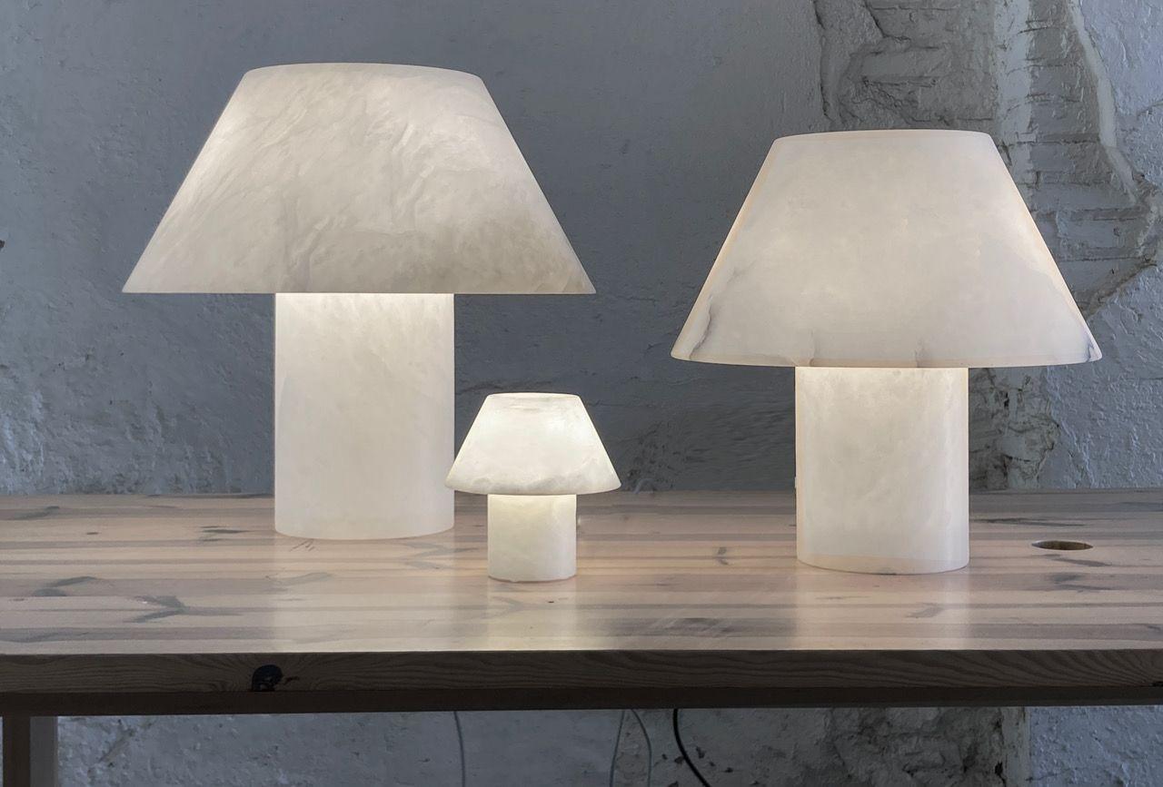 Spanish Petra M PE Table Lamp in Alabaster by Jordi Veciana 2020 For Sale