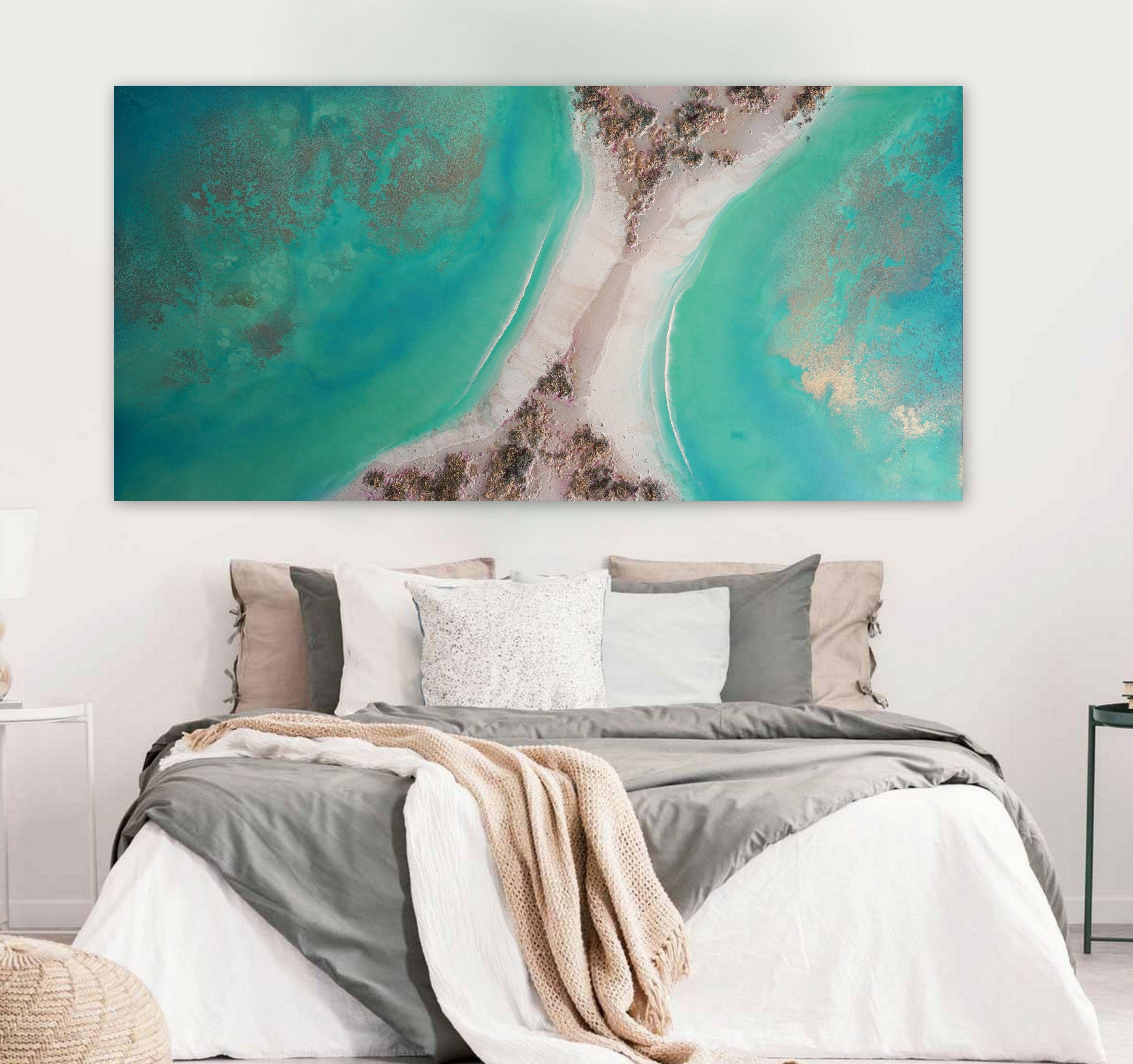Symphonie de corail, peinture, acrylique sur panneau de bois en vente 2