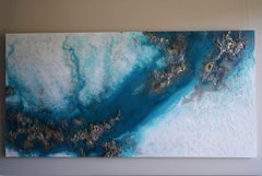 Sandbar Channel, Painting, Acrylic on Wood Panel