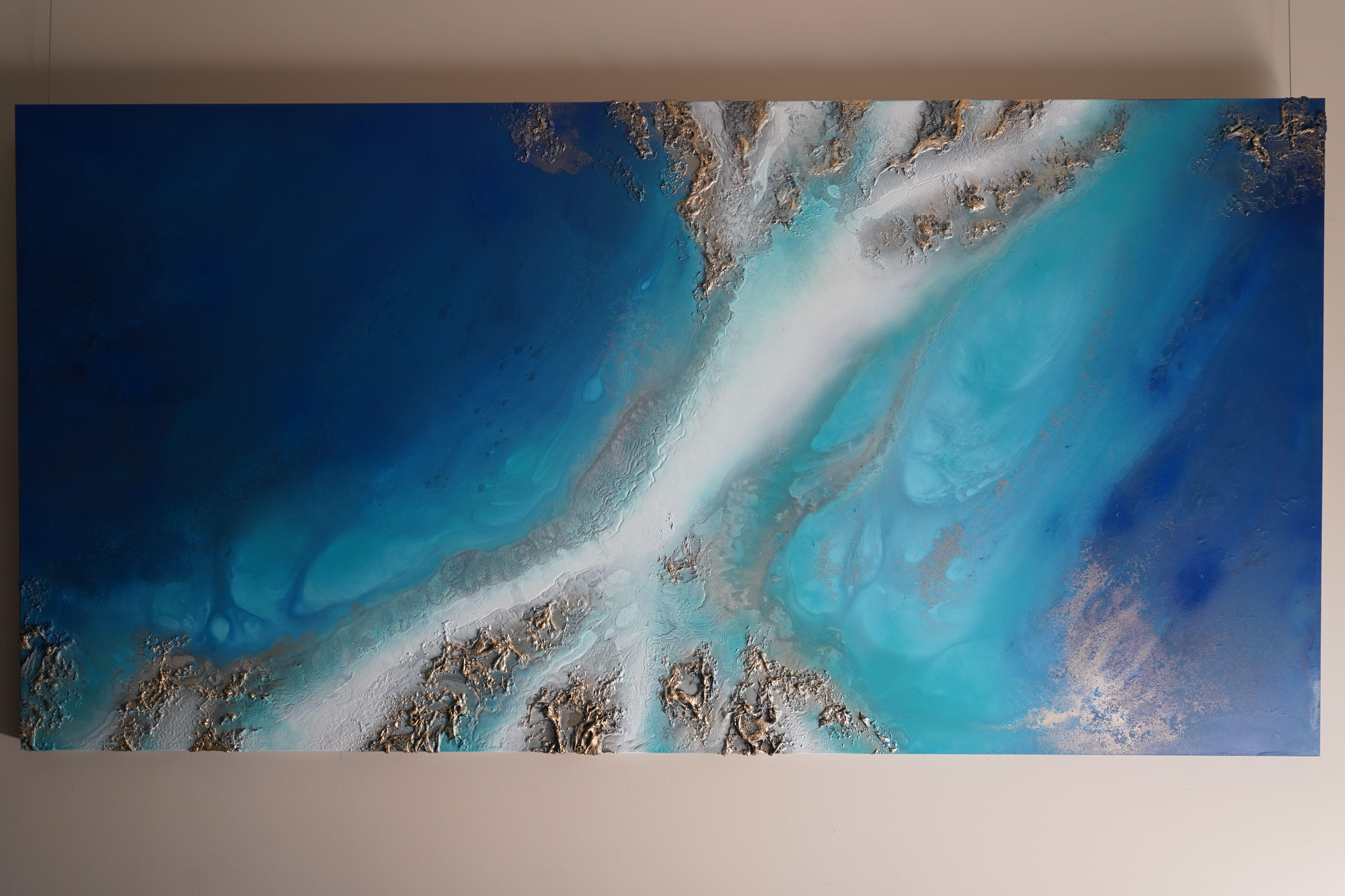 Sea of Secrets, Painting, Acrylic on Wood Panel For Sale 1
