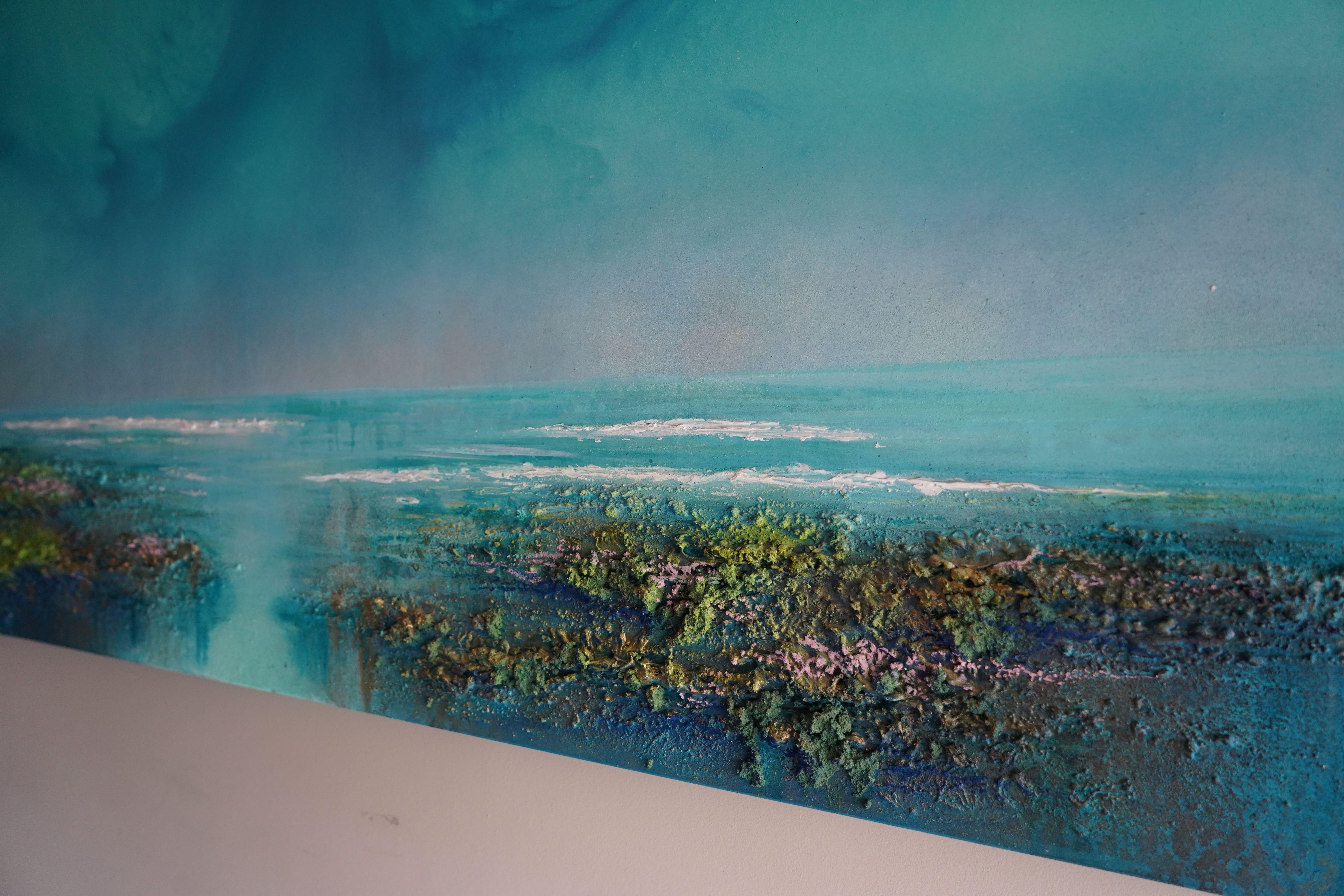 Wet Season Breeze, Painting, Acrylic on Wood Panel For Sale 1