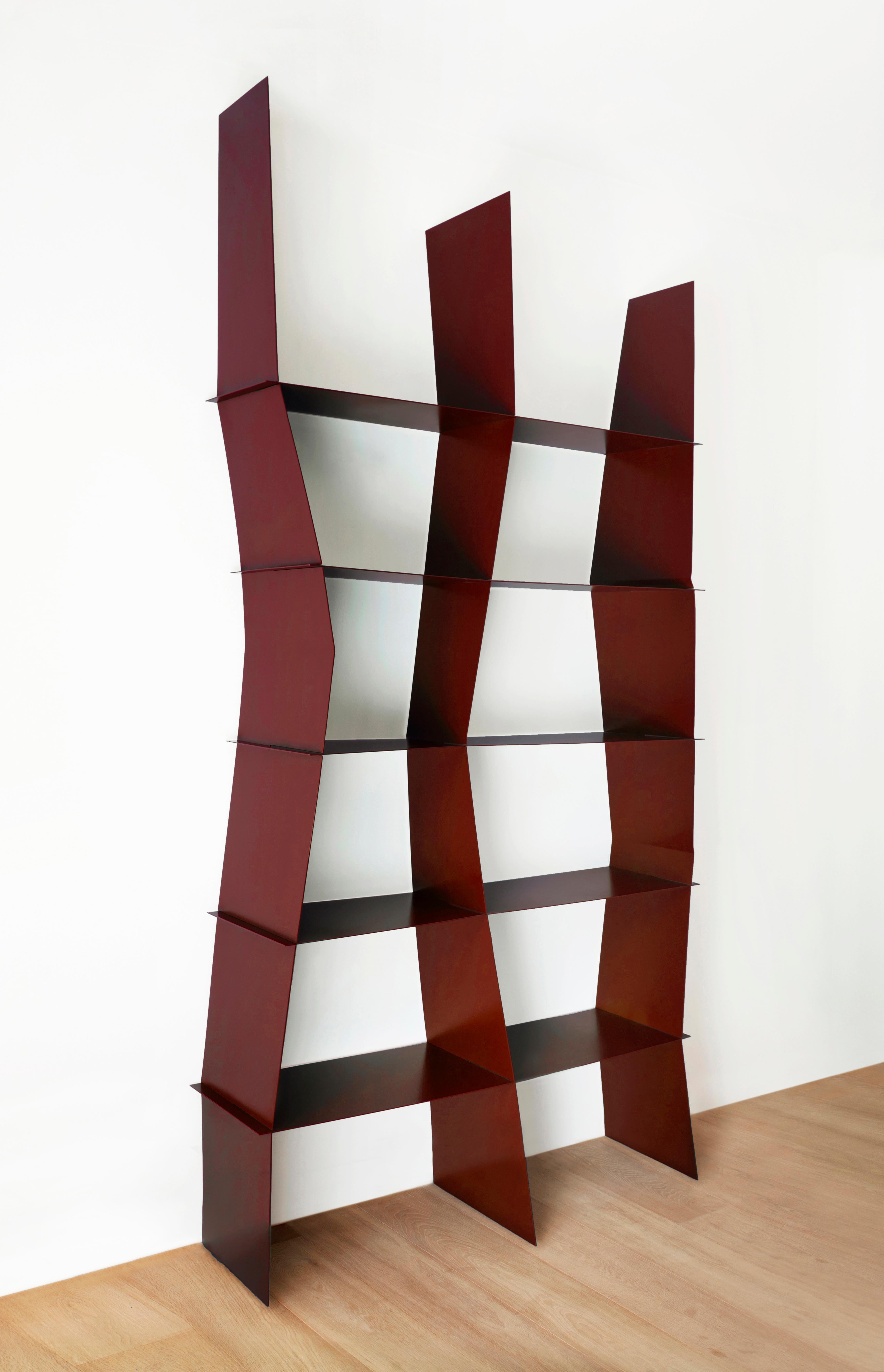 Petra Modular Luxury Bookshelf, Metal Structure in RAL Colors, Made in Italy In New Condition For Sale In Milano, IT