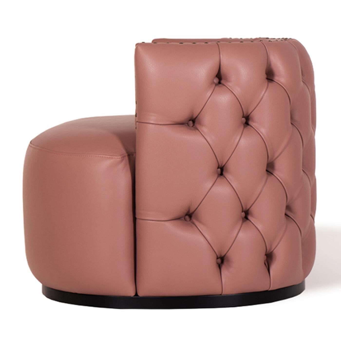 Poltrona capitonnè Petra in pelle rosa di Mantellassi 1926 In condizioni Nuovo in vendita a Milan, IT
