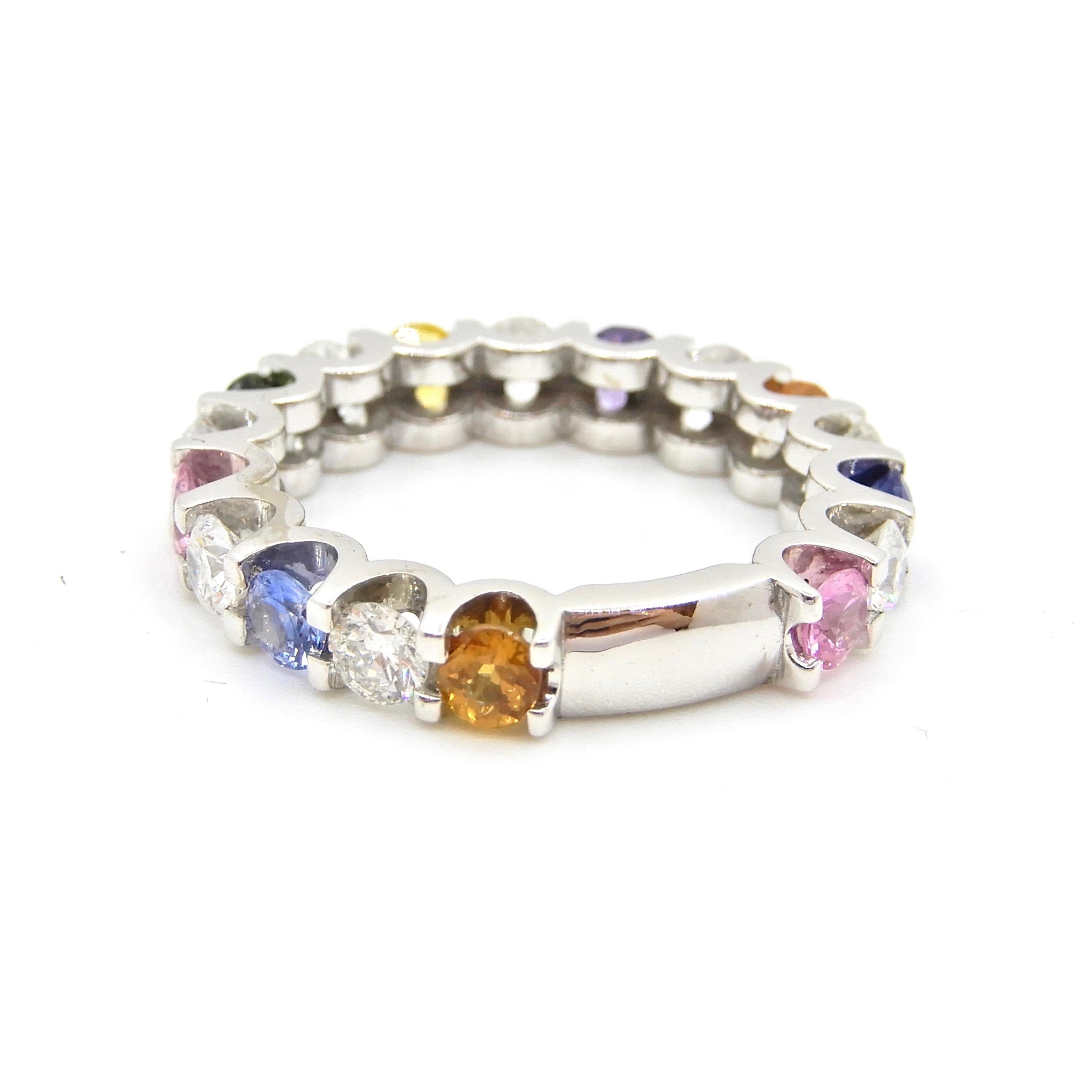 rainbow sapphire engagement rings