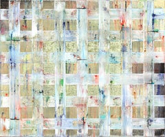 Big Golden Fields -  Colorful Abstract Geometric Painting
