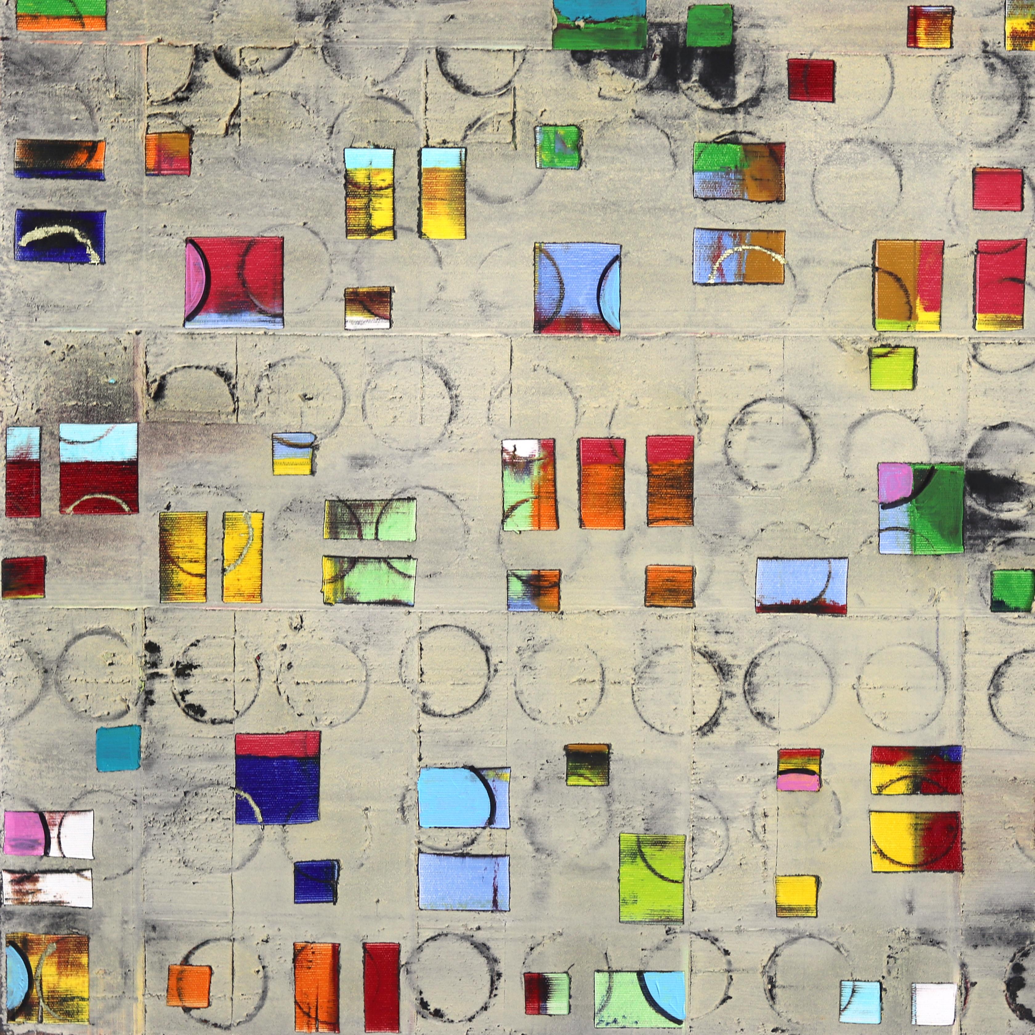 I dipinti originali di Petra Rös-Nickel fondono forme giocose, colori vivaci e composizioni architettoniche in olio e tecnica mista su tela. Le sue opere d'arte contemporanea contengono texture e motivi ricchi, che fanno riferimento ai disegni