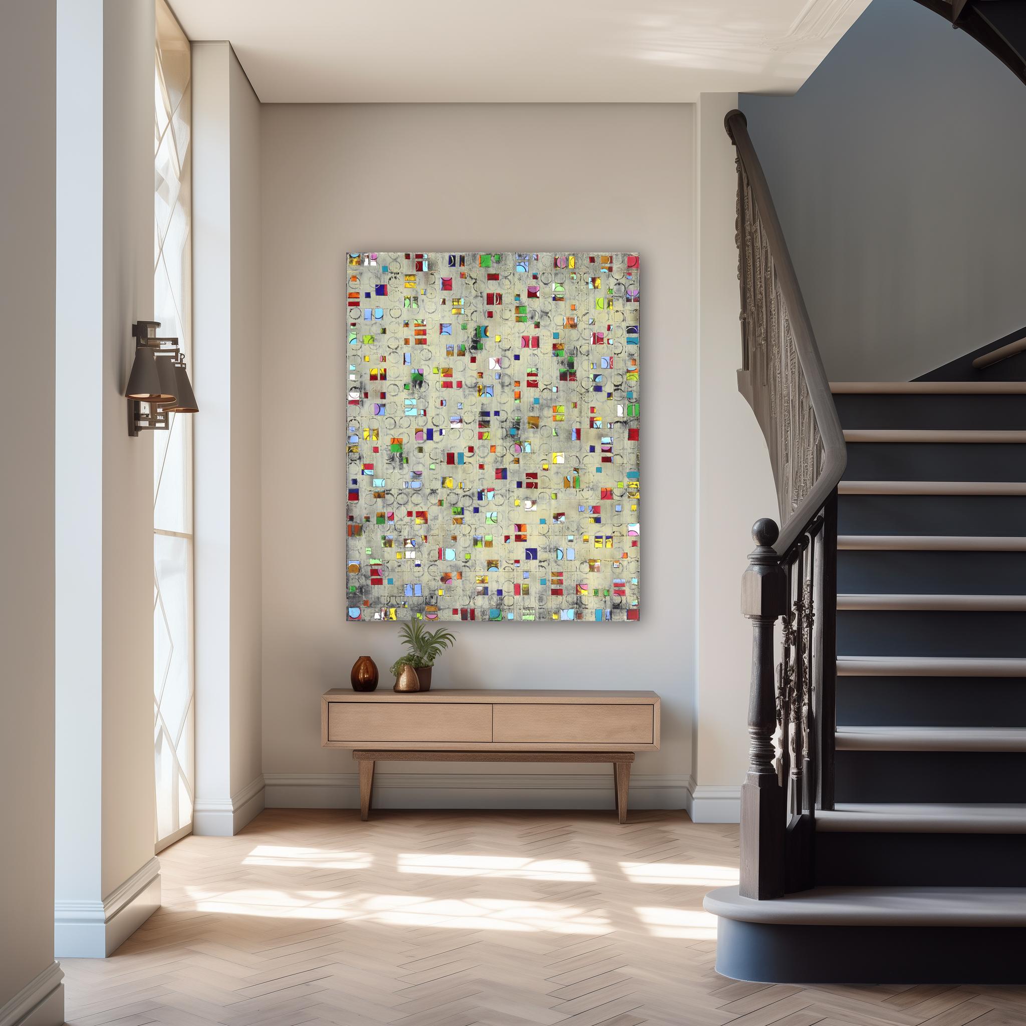 Big Insight -  Grande quadro geometrico astratto colorato 1
