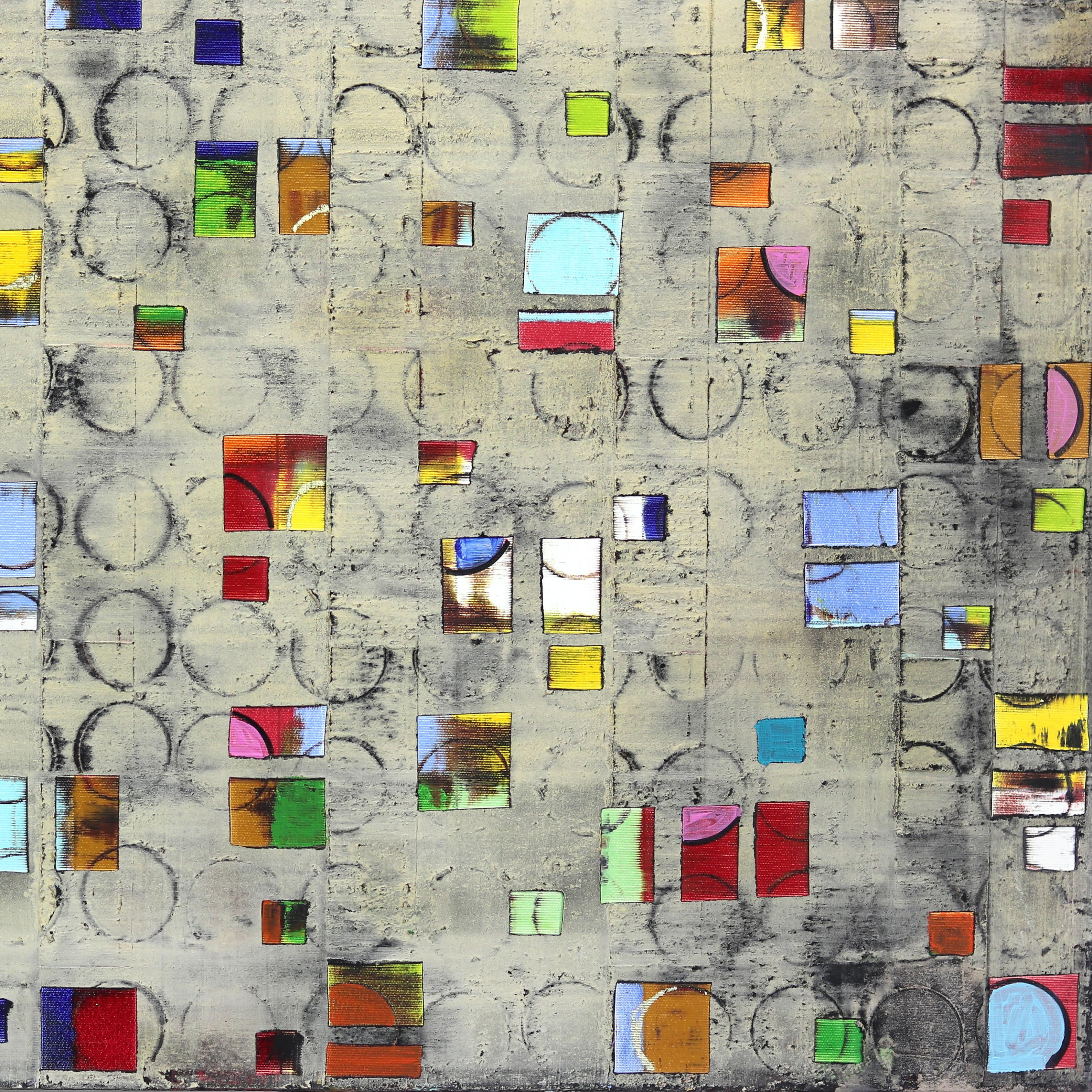 Big Insight -  Grande quadro geometrico astratto colorato 2