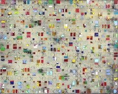 Big Insight -  Pintura geométrica abstracta grande y colorida