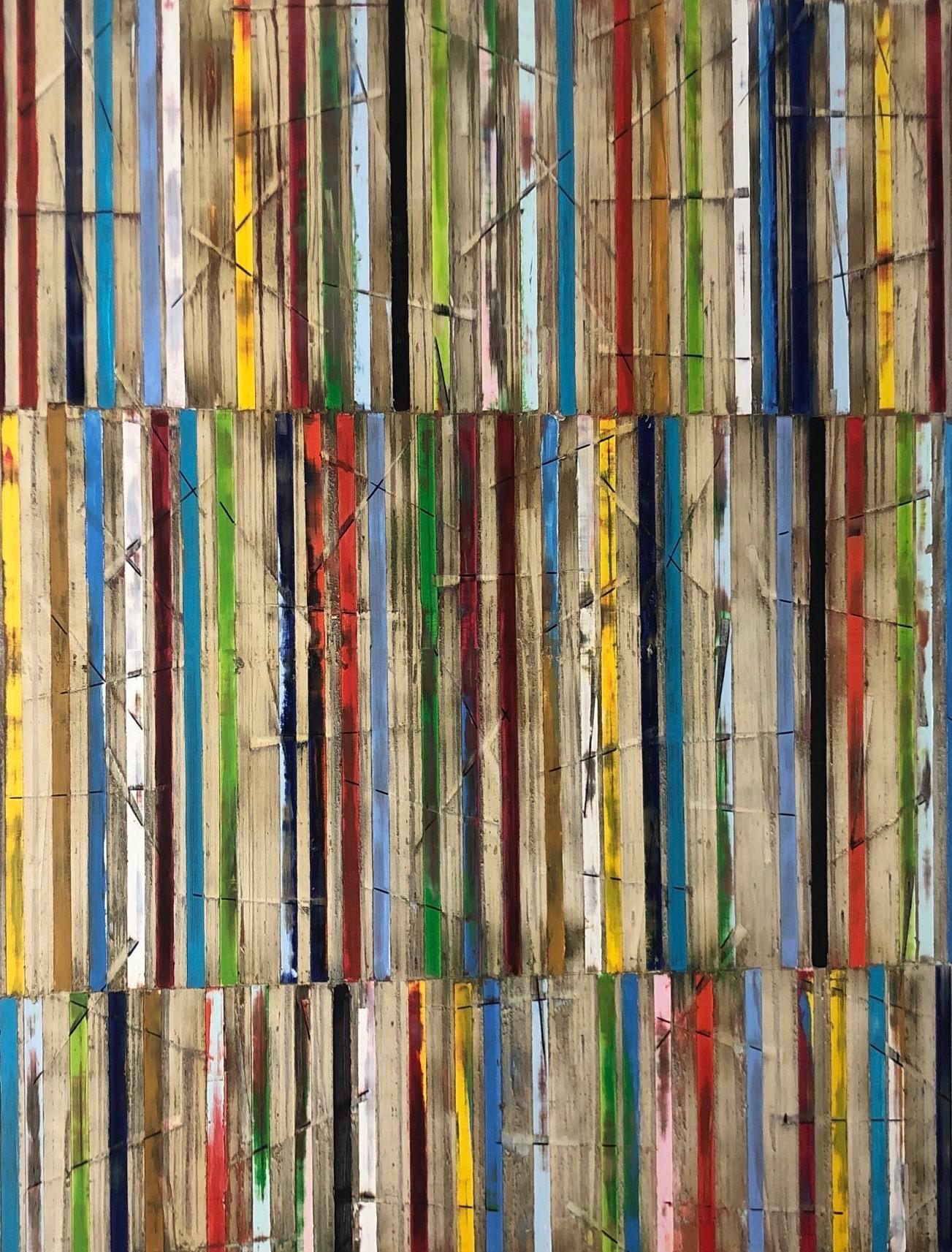 Petra Rös-Nickel Abstract Painting - Big Stripes