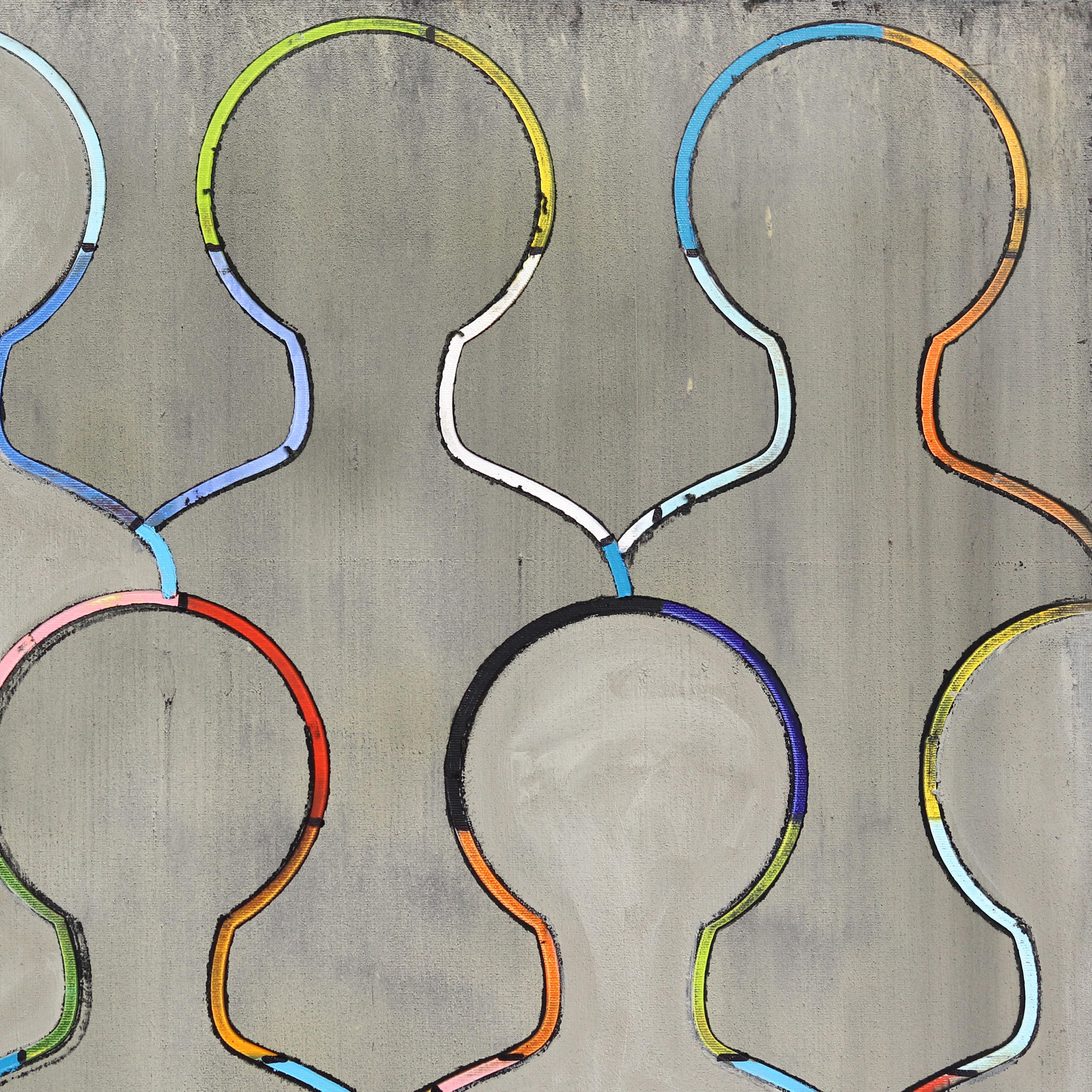 Come Together VI - Peinture abstraite et ludique originale en vente 2