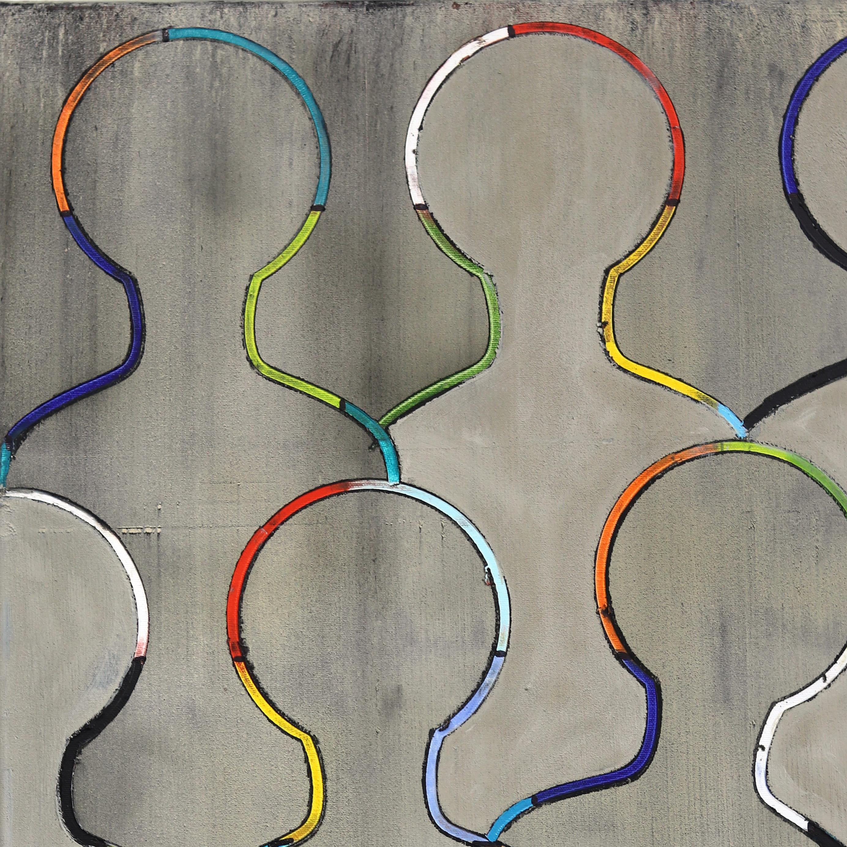 Come Together VI - Peinture abstraite et ludique originale en vente 3
