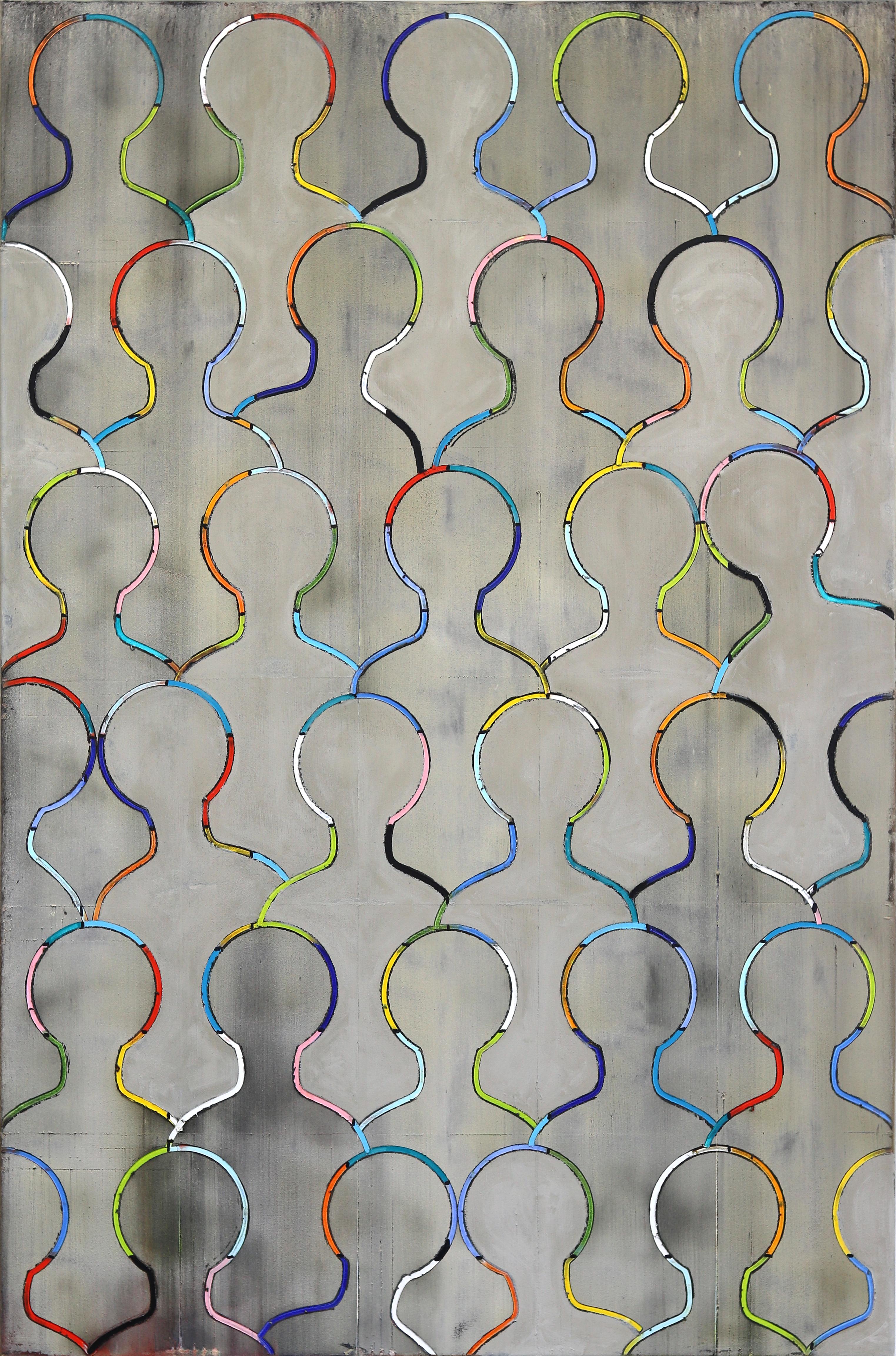 Abstract Painting Petra Rös-Nickel - Come Together VI - Peinture abstraite et ludique originale