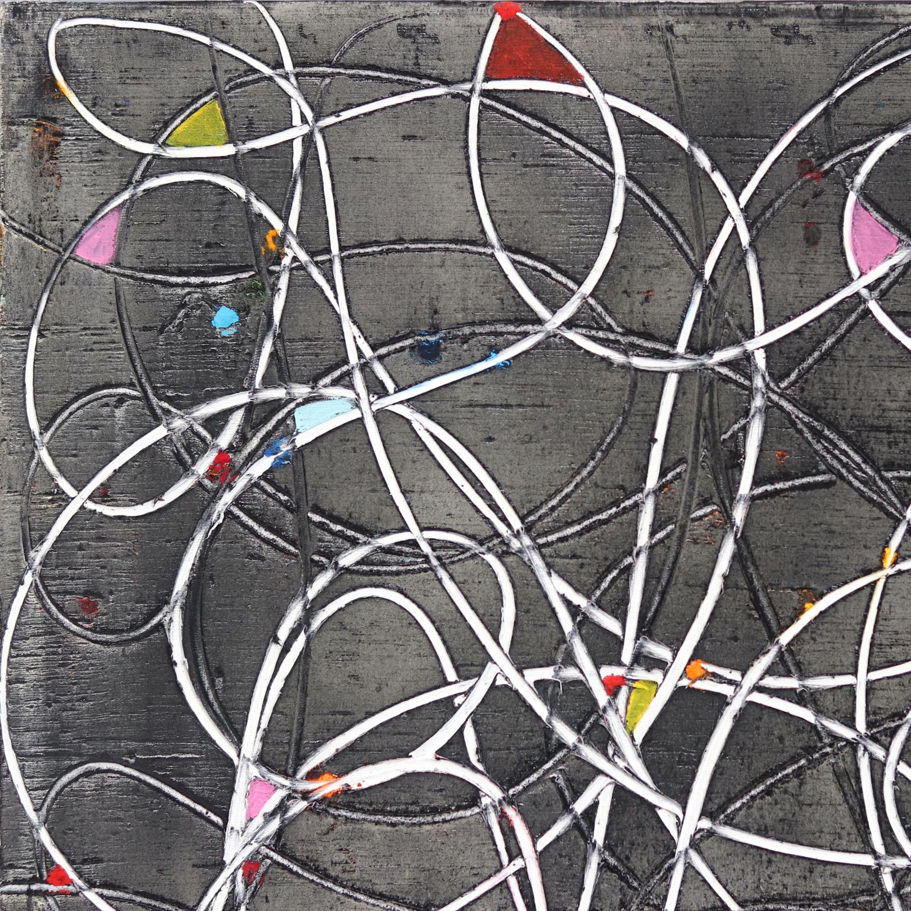 Linee pazze II - Quadro astratto a trama larga - Painting Astratto di Petra Rös-Nickel