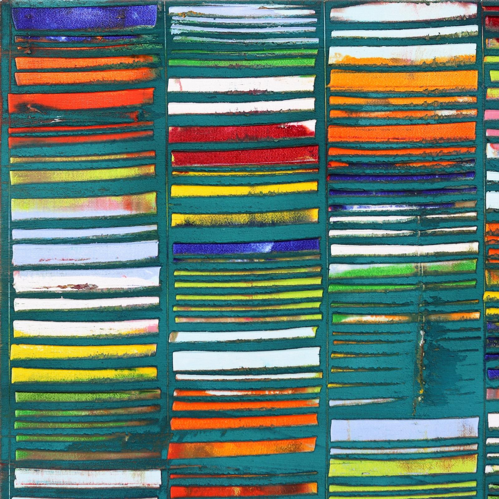 I dipinti originali di Petra Rös-Nickel fondono forme giocose, colori vivaci e composizioni architettoniche in olio e tecnica mista su tela. Le sue opere d'arte contemporanea contengono texture e motivi ricchi, che fanno riferimento al design
