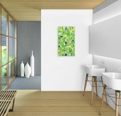 Little Pattern Green - Colorful Geometric Abstract Painting