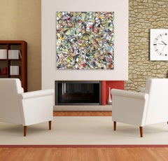 Organic Field - Original Abstract Colorful Mixed Media Artwork on Canvas