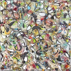 Organic Field - Original Abstract Colorful Mixed Media Artwork on Canvas