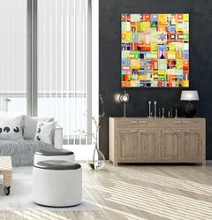 Pattern Mix - Colorful Abstract Geometric Original Painting
