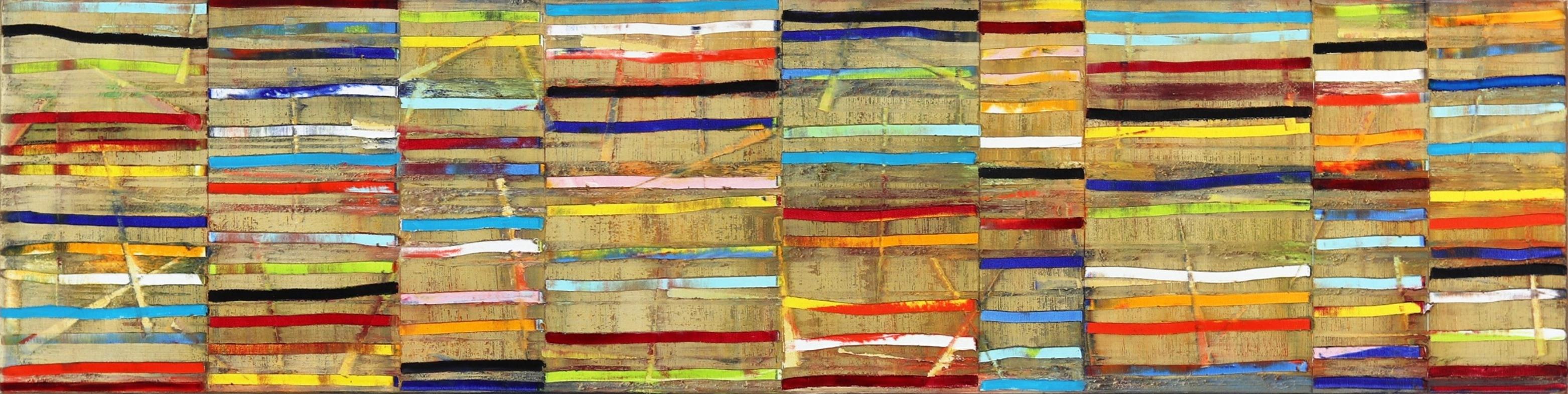 Petra Rös-Nickel Abstract Painting - Short Color Stripes II