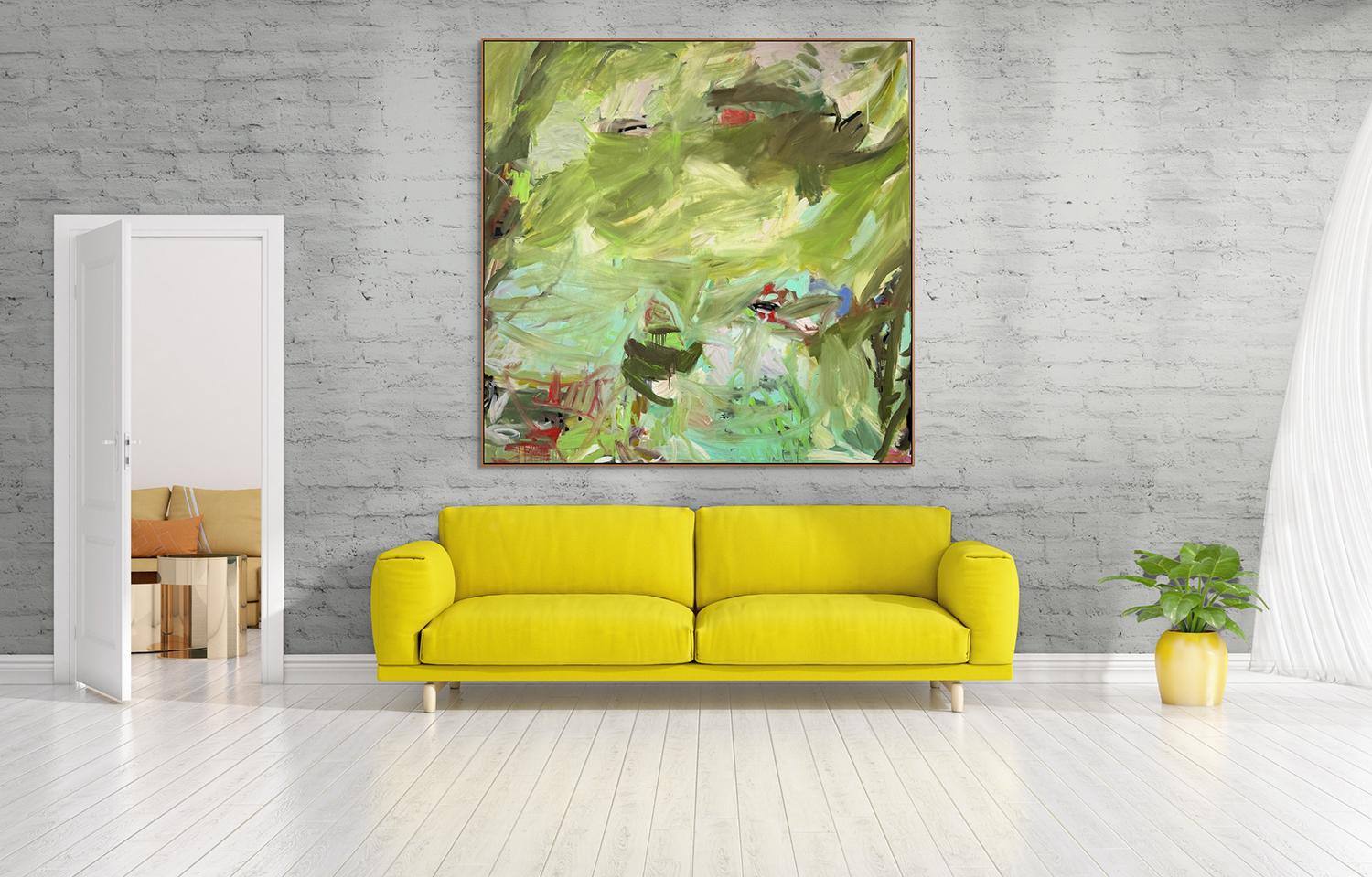 Foresta della vita II (pittura astratta) - Painting di Petra Schott