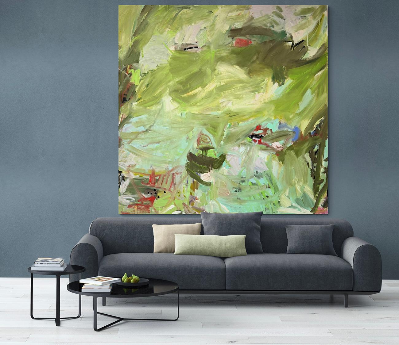 Foresta della vita II (pittura astratta) - Abstract Painting Verde di Petra Schott