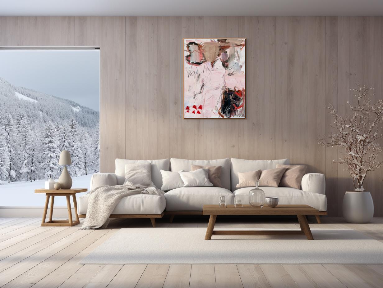 Il suo angelo (pittura astratta) - Painting di Petra Schott