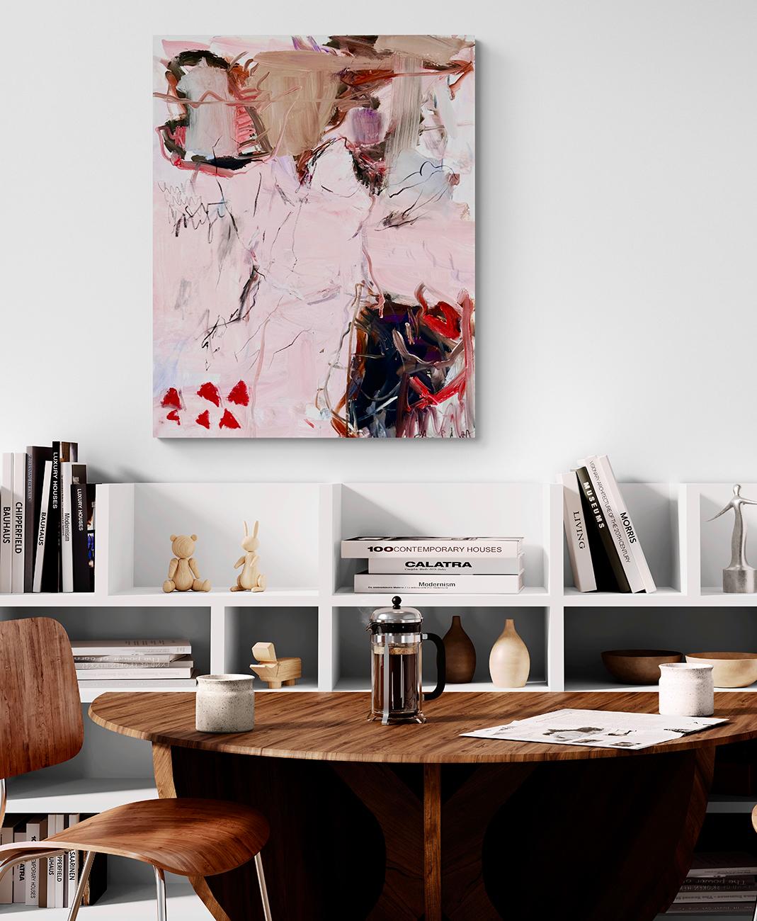 Il suo angelo (pittura astratta)
Olio su tela - Senza cornice.
Questa opera d'arte è un'esclusiva di IdeelArt.

L'artista tedesca Petra Schott usa il colore, le linee e le forme per esprimere le emozioni quotidiane sulla tela. Durante il suo